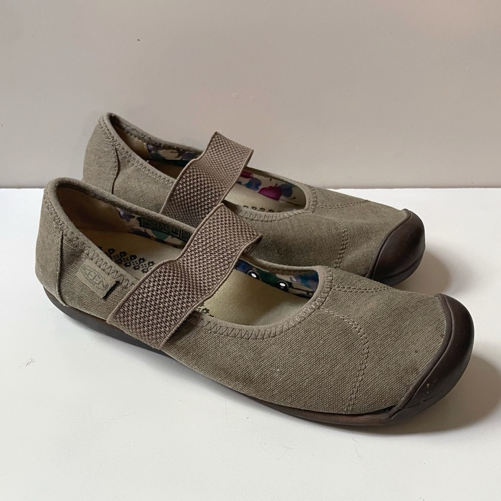 Keen Sienna Canvas Mary Jane Flats